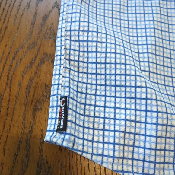 Cinch WRX Mens Blue White Work Size Large Shirt Plaid Button Down - Picture 15 of 16